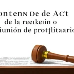 Contenido del acta de la reunión de propietarios